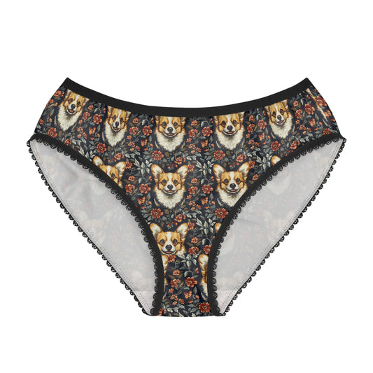 Floofy Corgi Blossom Blast Women's Briefs