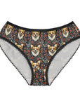 Floofy Corgi Blossom Blast Women's Briefs