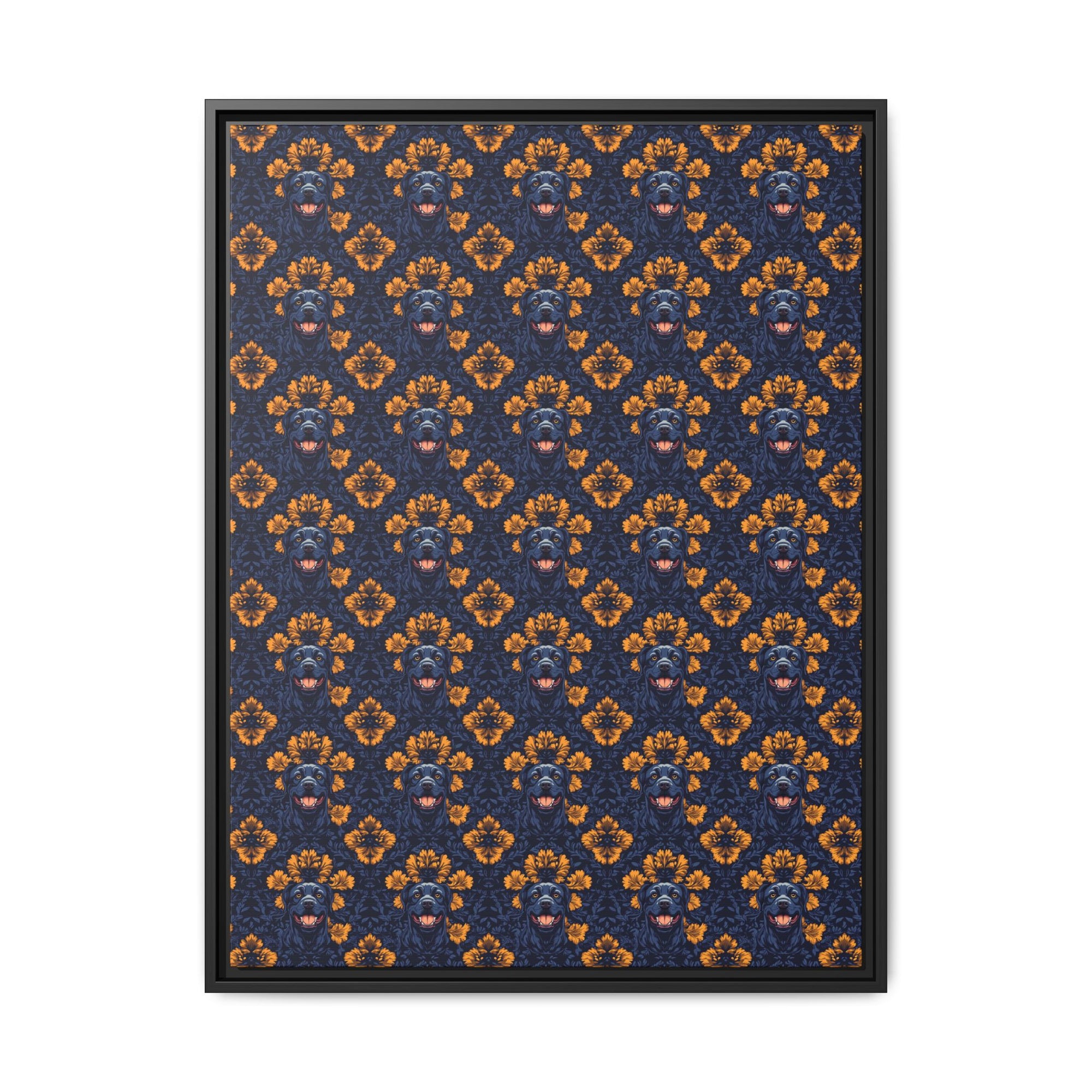 Royal Rottweiler Regalia Matte Canvas, Framed