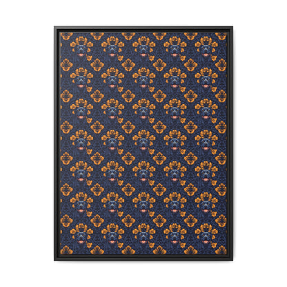 Royal Rottweiler Regalia Matte Canvas, Framed