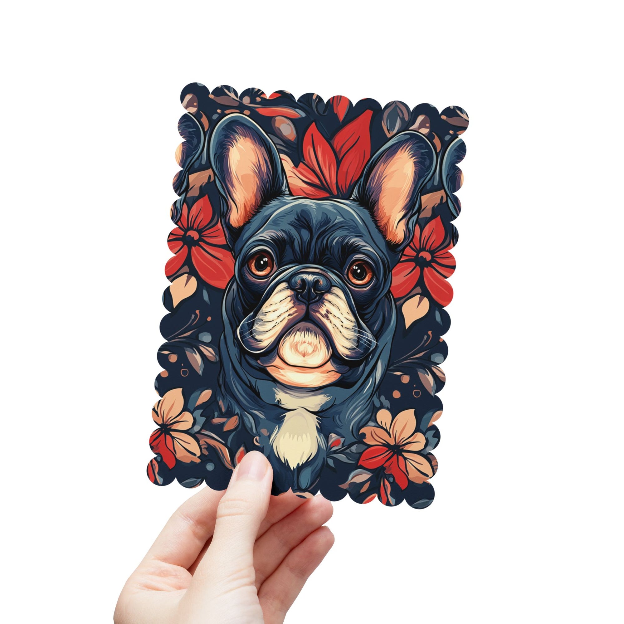 Gothic Rose Bulldog Noir Enchantment Postcards