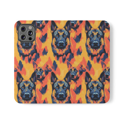 Impressionistic German Shepherds Flip Cases