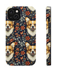 Floofy Corgi Blossom Blast Magnetic Tough Cases