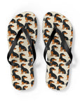 Whimsical Dachsund Dreamcatcher Flip Flops