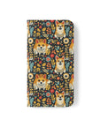 Corgi Rainbow Vine Dream Flip Cases