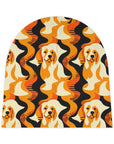 Golden Woof Abstract Glamour Baby Beanie