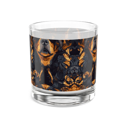 Modern Rottweiler Royalty Rocks Glass