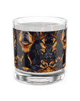 Modern Rottweiler Royalty Rocks Glass