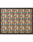 Corgi Carnival Couture Matte Canvas, Framed