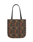 Dapper Dachshund Embroidery Elegance Canvas Tote Bag