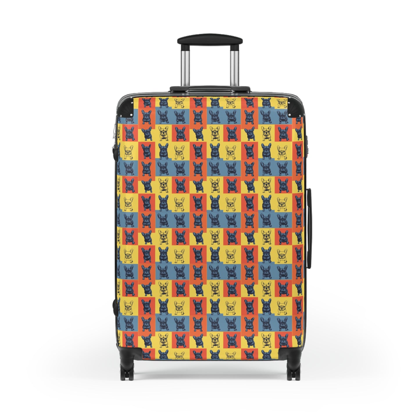 Frenchie Pop Art Pawfection Grid Suitcase