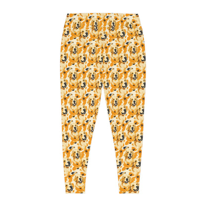 Golden Glitz 'n Glamour Woofwear Plus Size Leggings