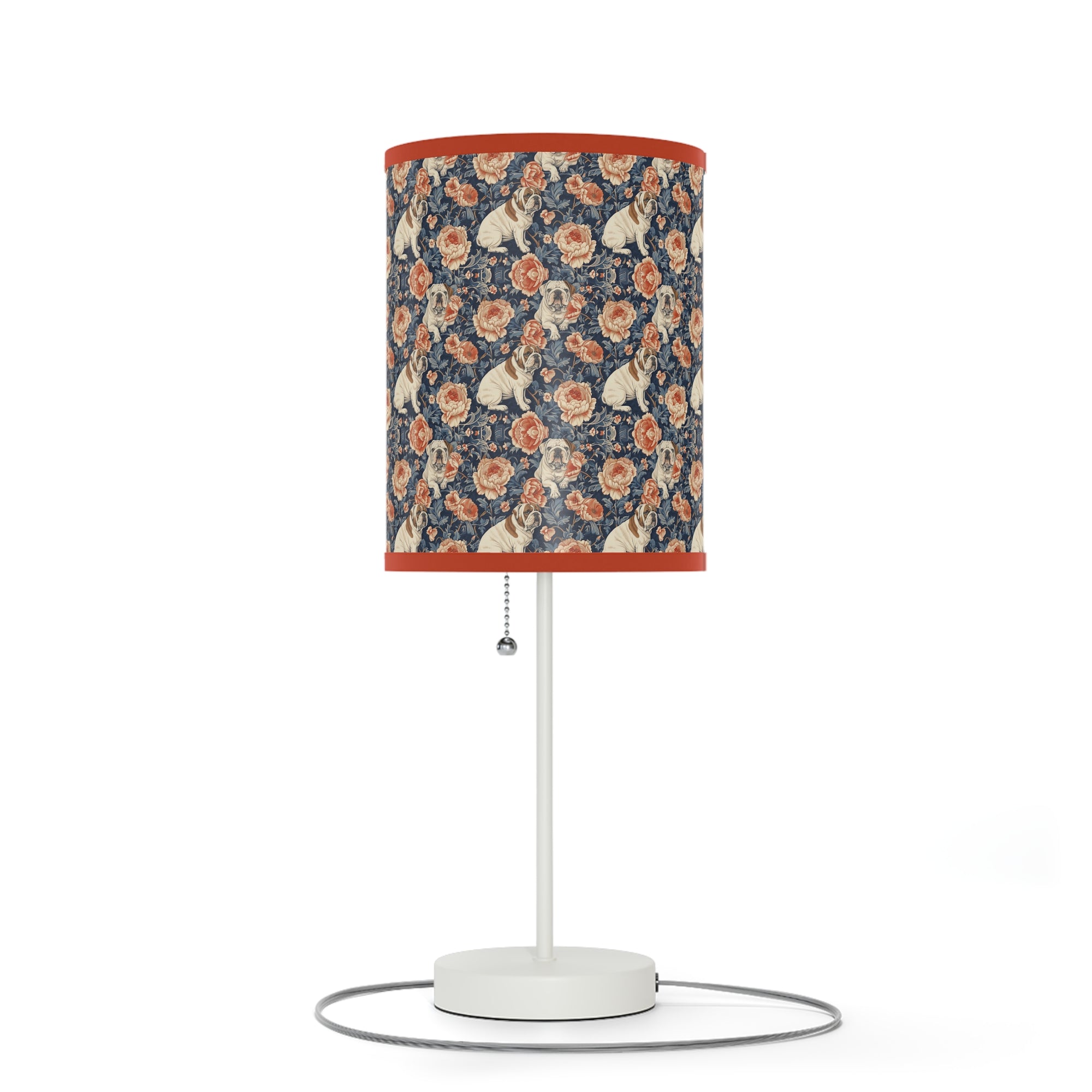 Blooming Bulldog Beauty Lamp on a Stand