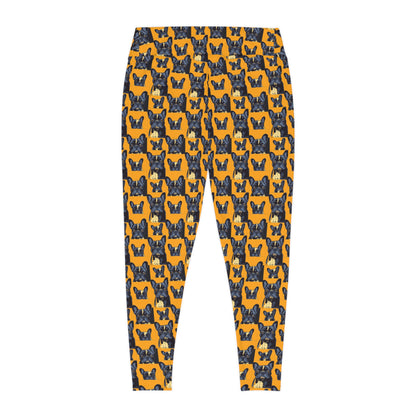 Frenchie Pawsitively Pawsome Peek-a-Boo Perfection Plus Size Leggings