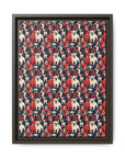 Bulldoggy Bliss Chomper Matte Canvas, Framed