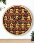 Golden Pawsatronic Tapestry Wall Clock