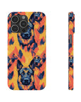 Impressionistic German Shepherds Slim Phone Cases