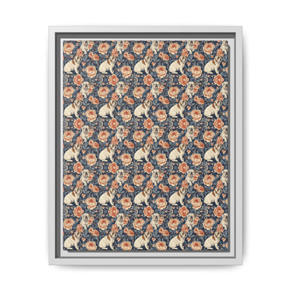 Blooming Bulldog Beauty Matte Canvas, Framed