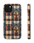 Pawsome Rottweiler Royalty Plaid Magnetic Tough Cases