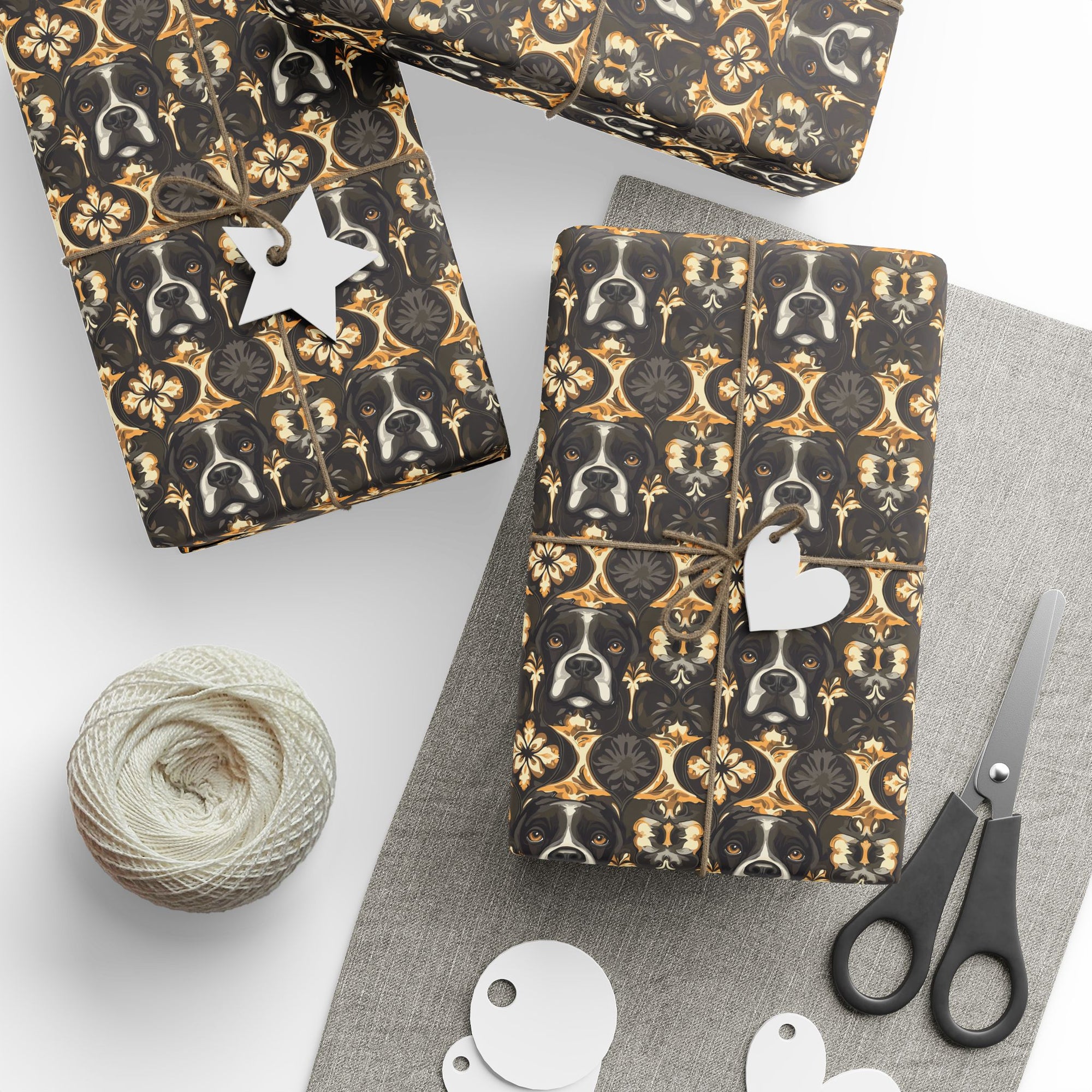 Manor Pup Boxer Royale Wrapping Paper