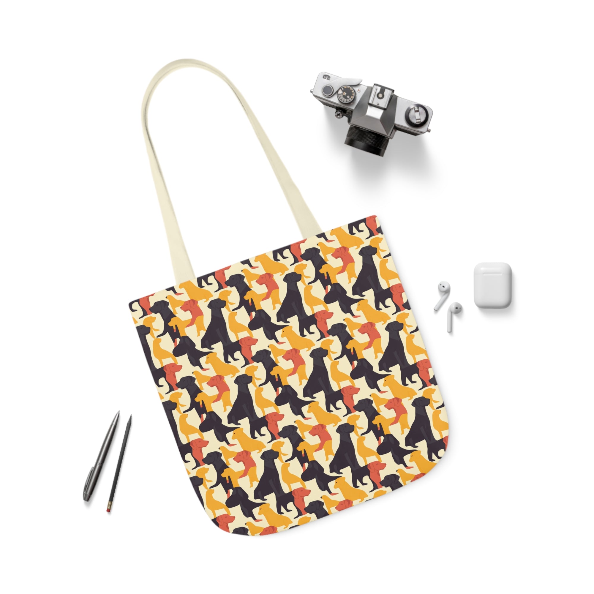 Modern Charm Labrador Chic Canvas Tote Bag