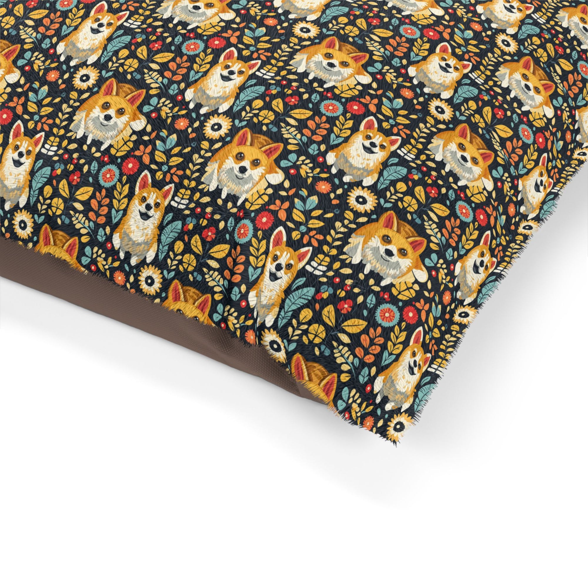 Corgi Rainbow Vine Dream Pet Bed