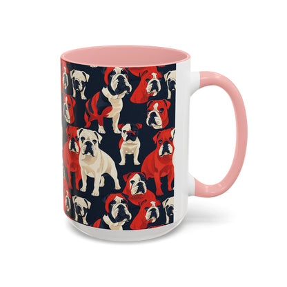 Bulldoggy Bliss Chomper Accent Coffee Mug