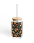 Dazzling Dachsund Blossoms & Foliage Sipper Glass