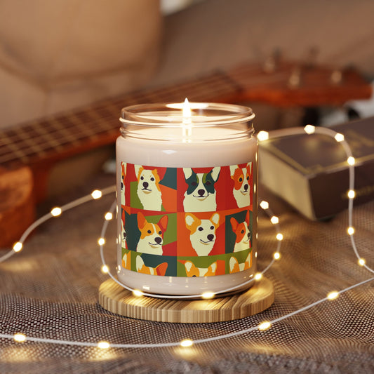 Corgi Chic Popart Pup Scented Soy Candle