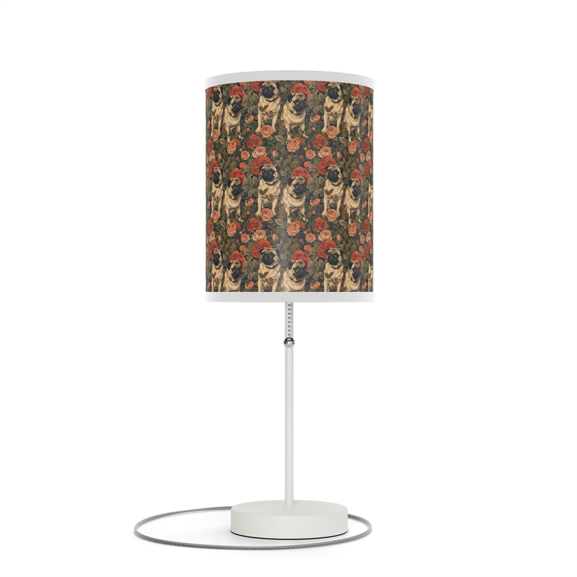 Blooming Pug Paradise Lamp on a Stand