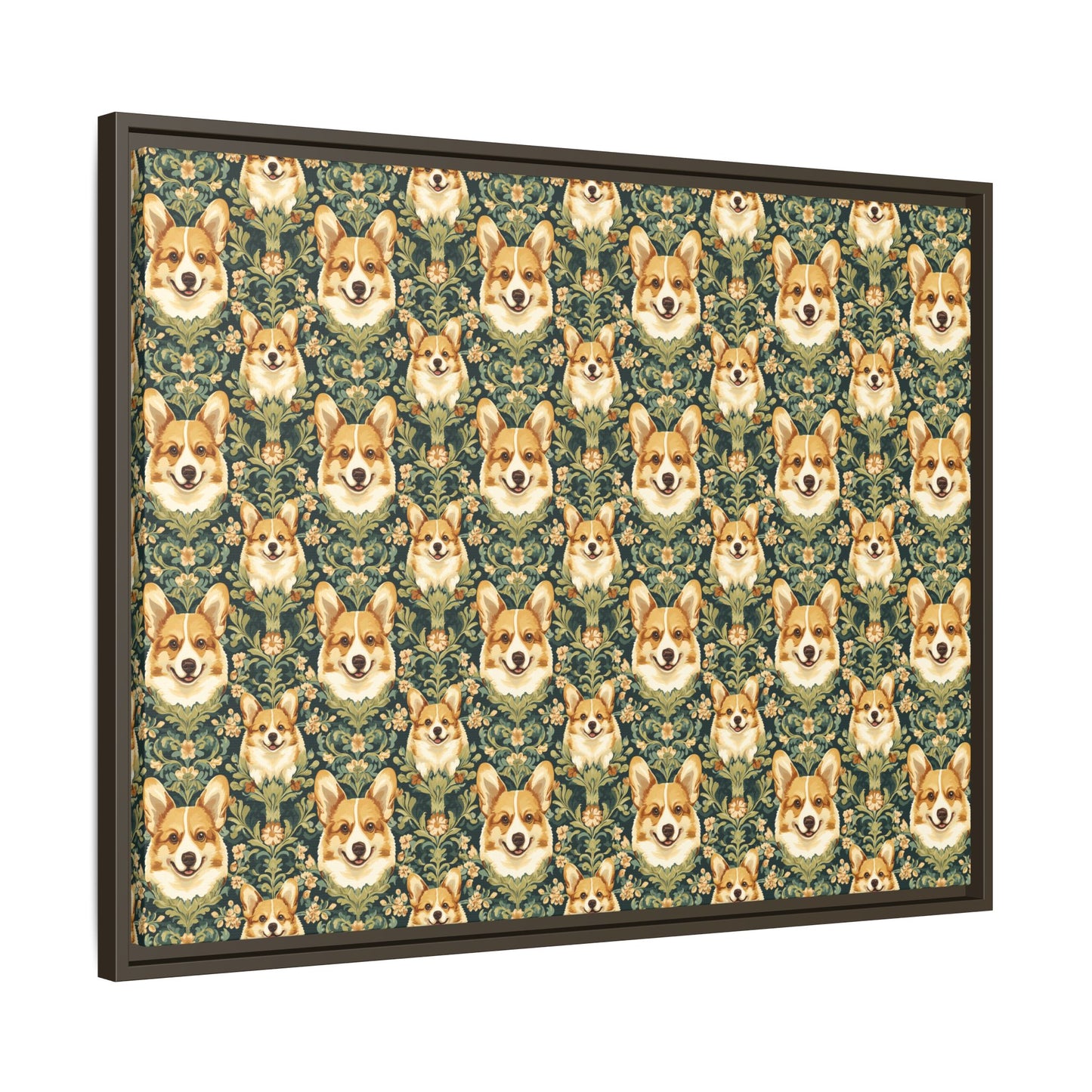 Corgi Charmz Matte Canvas, Framed