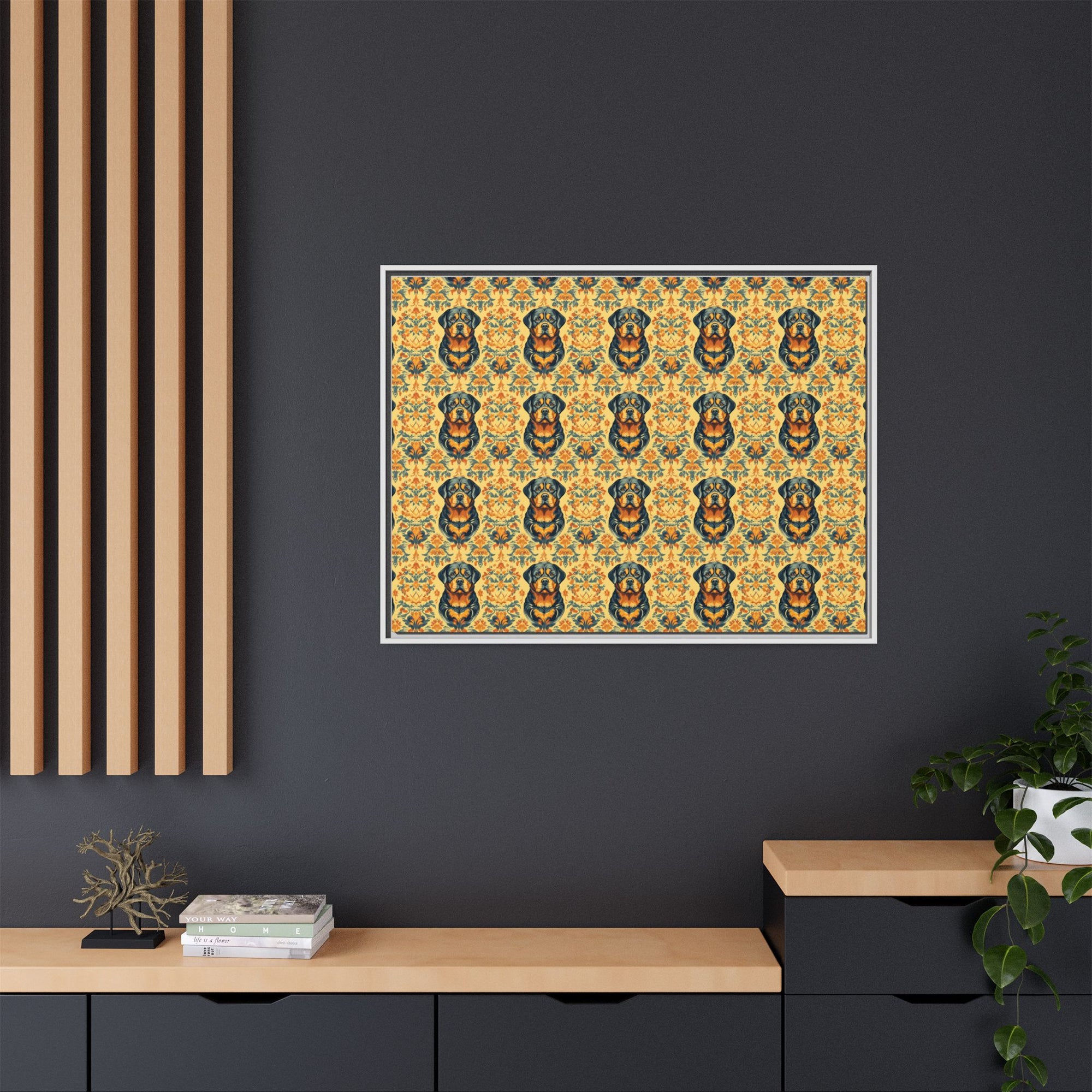 Royal Rottie Regalia Matte Canvas, Framed