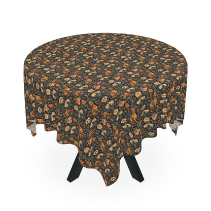 Dazzling Dachsund Blossoms & Foliage Tablecloth