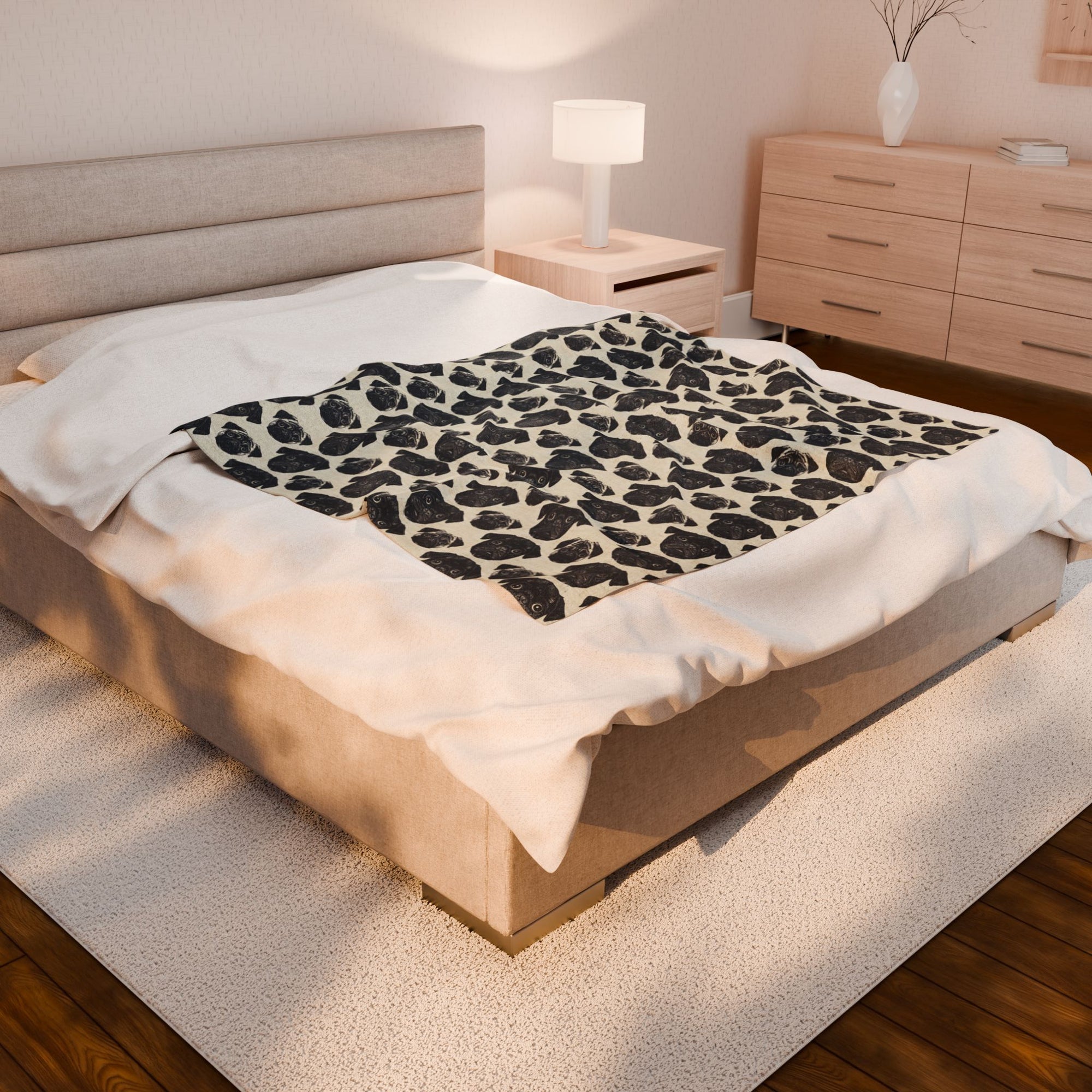 Pugalicious Enchantment Velveteen Plush Blanket