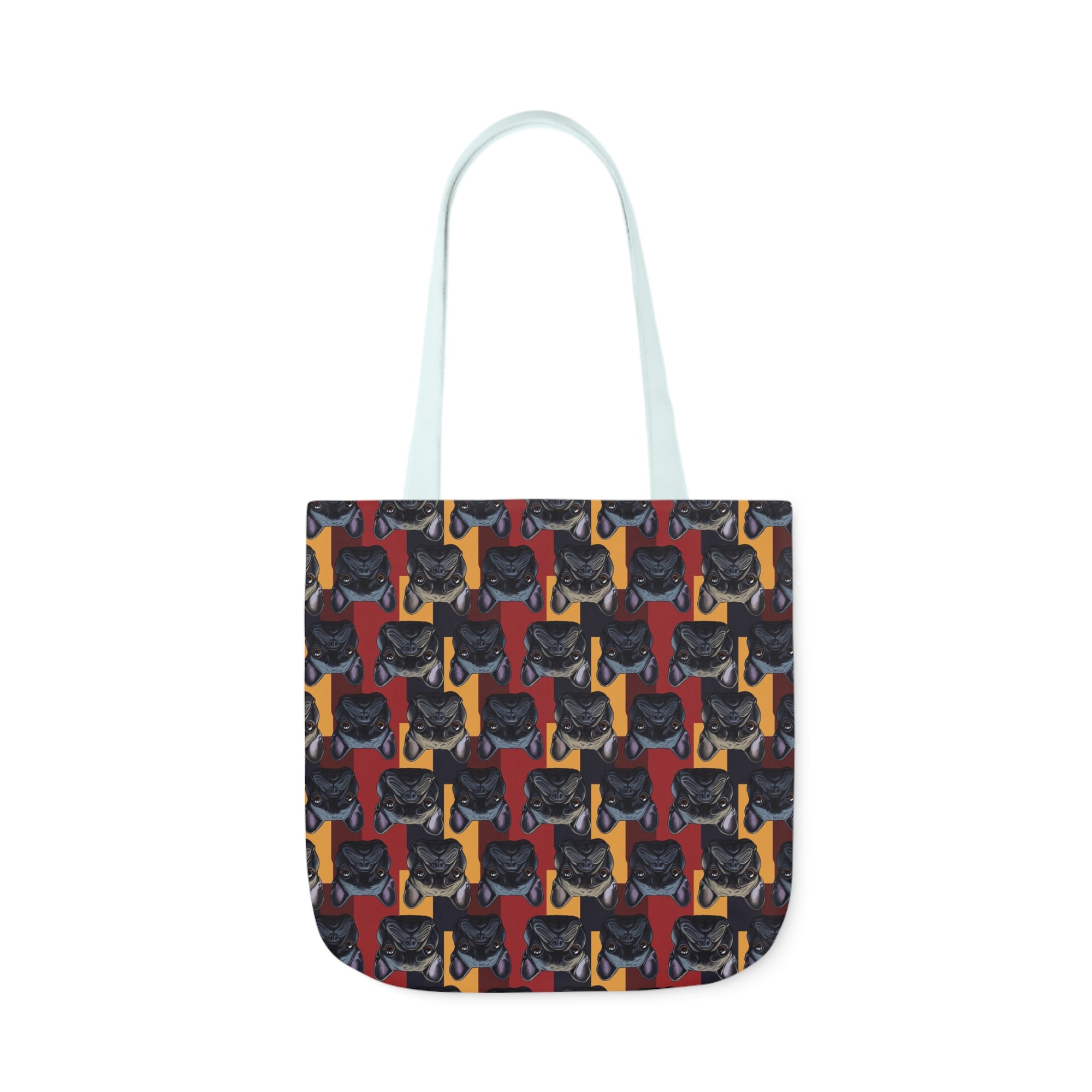 Chic Canine Checkmate - Frenchie Edition Canvas Tote Bag