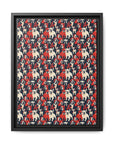 Bulldoggy Bliss Chomper Matte Canvas, Framed