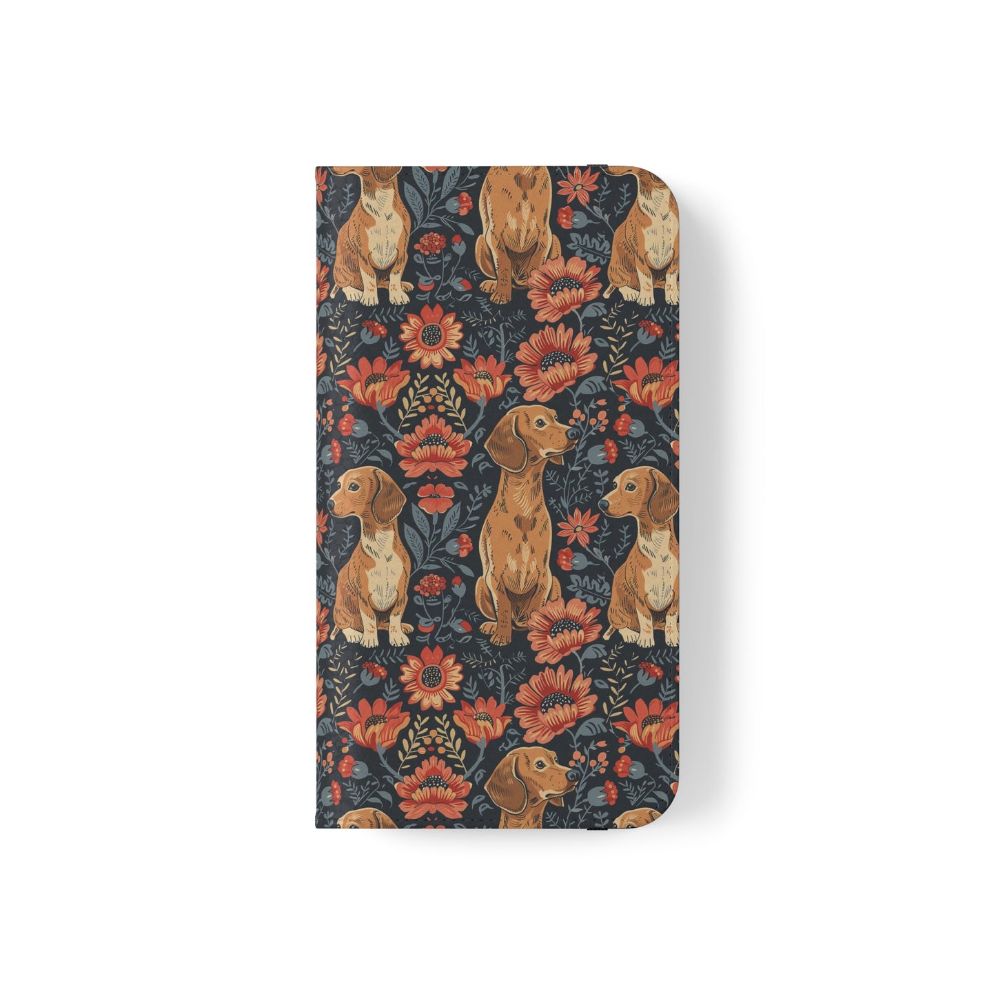 Floral Pawsome Dachsund Delight Flip Cases