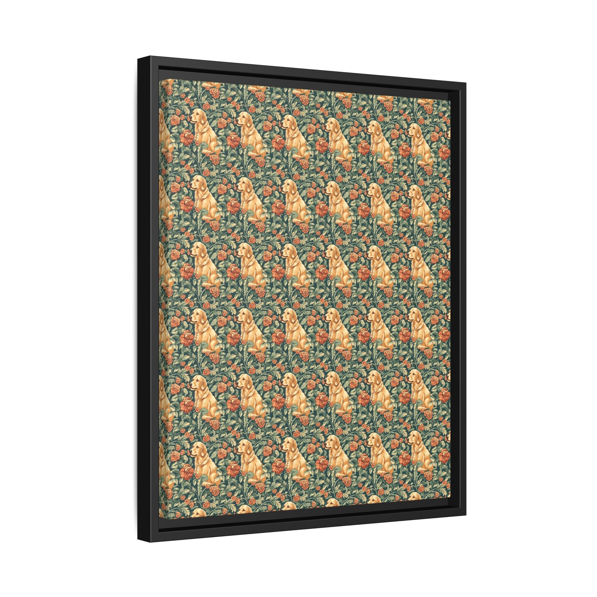 Blooming Goldie Glam Matte Canvas, Framed