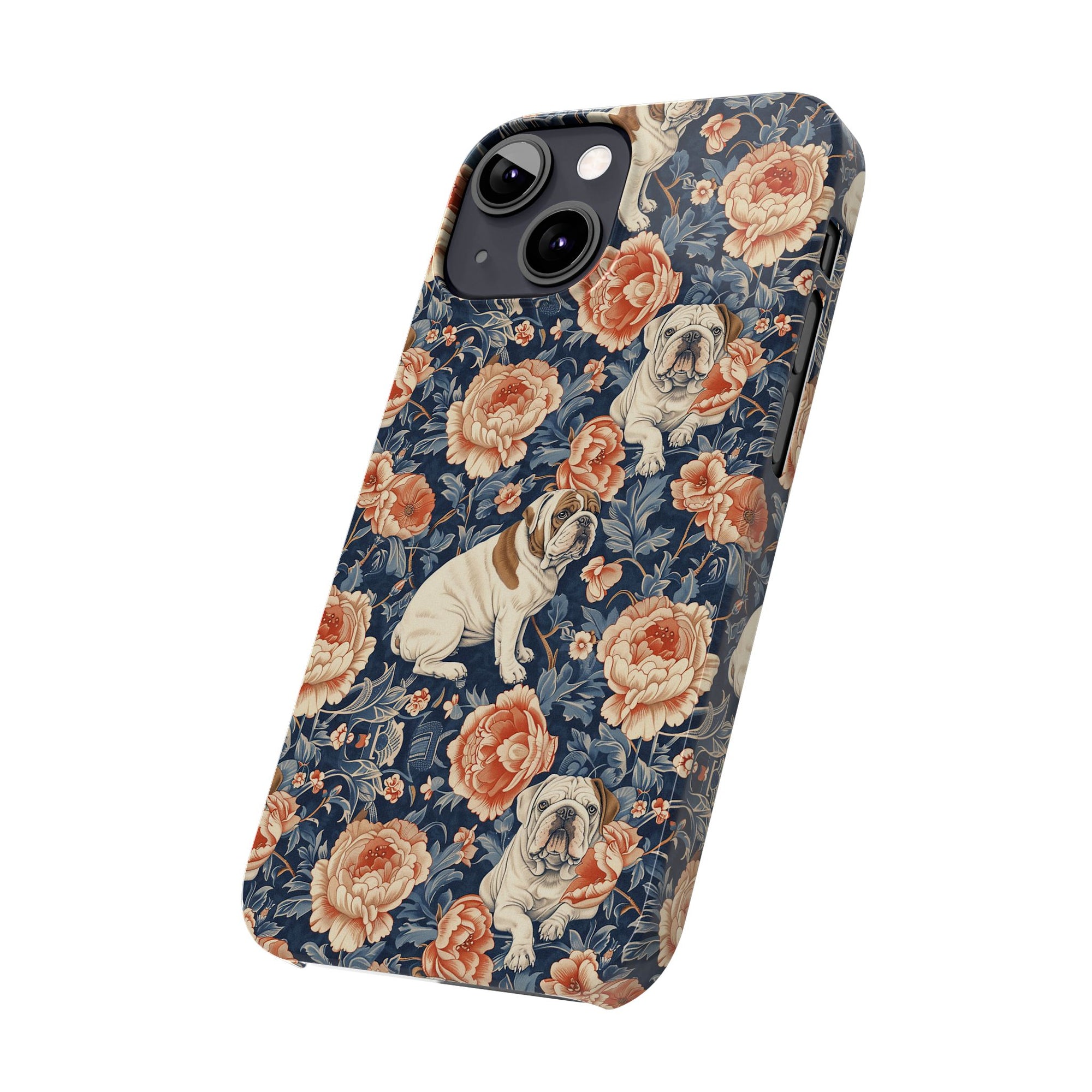 Blooming Bulldog Beauty Slim Phone Cases