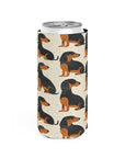 Whimsical Dachsund Dreamcatcher Slim Can Cooler