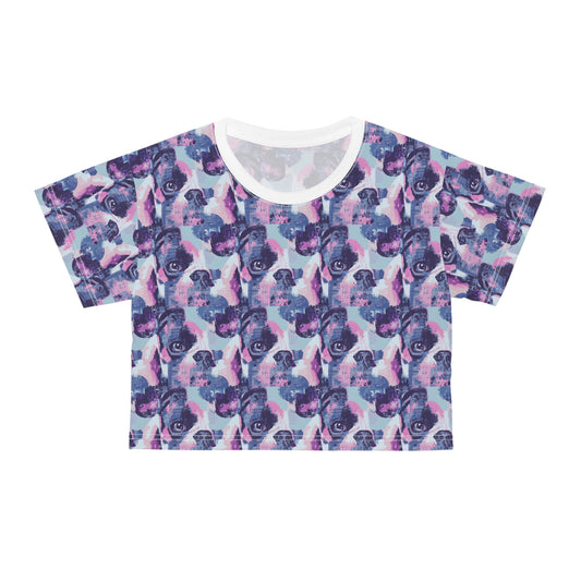 Funky Geometric Boxerista Crop Tee