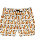 Golden Glamour Paws - Luxe Licks for Regal Retrievers Men's Mid-Length Swim Shorts