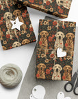 Blossoming Labradors Bouquet Gift Wrap Papers