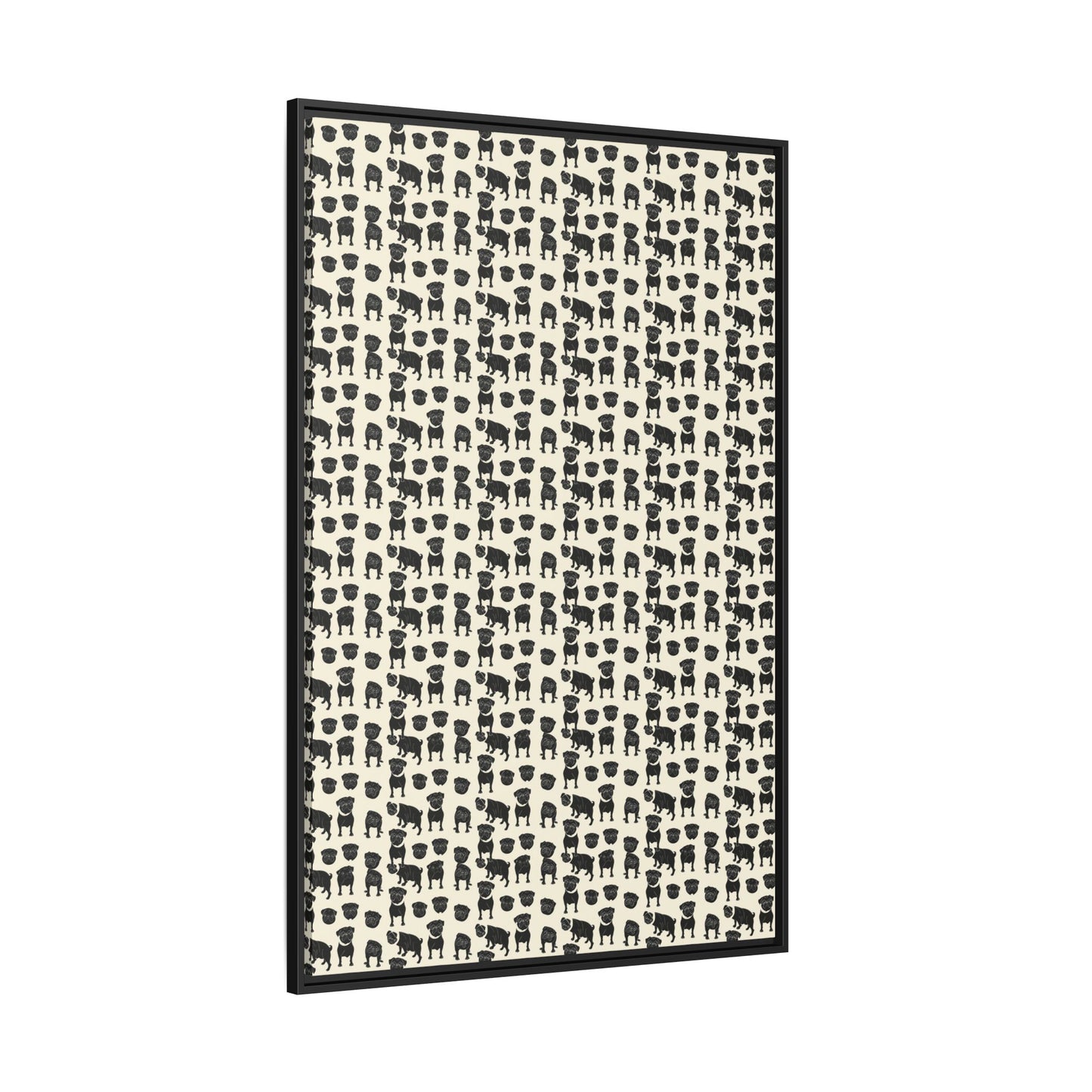 Puggie Pout Perfection Matte Canvas, Framed