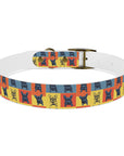 Frenchie Pop Art Pawfection Grid Dog Collar