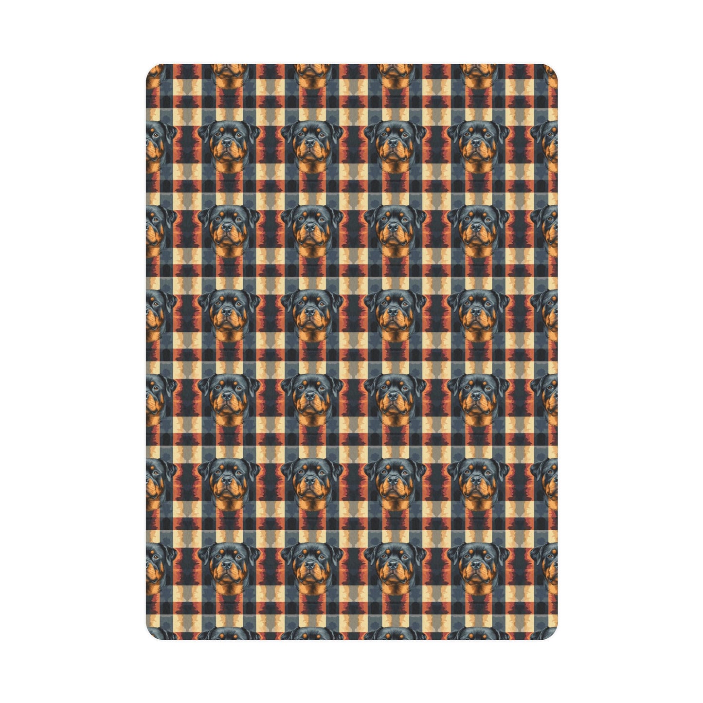 Pawsome Rottweiler Royalty Plaid Postcards