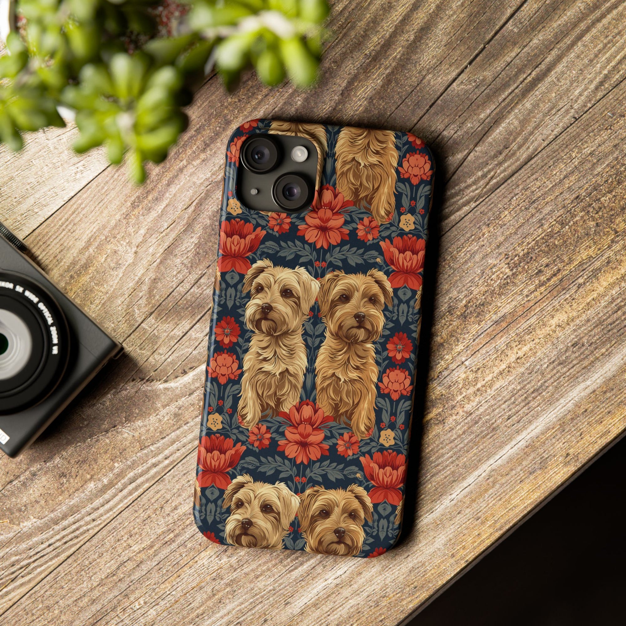 Yorkie Charm Twins Slim Phone Cases