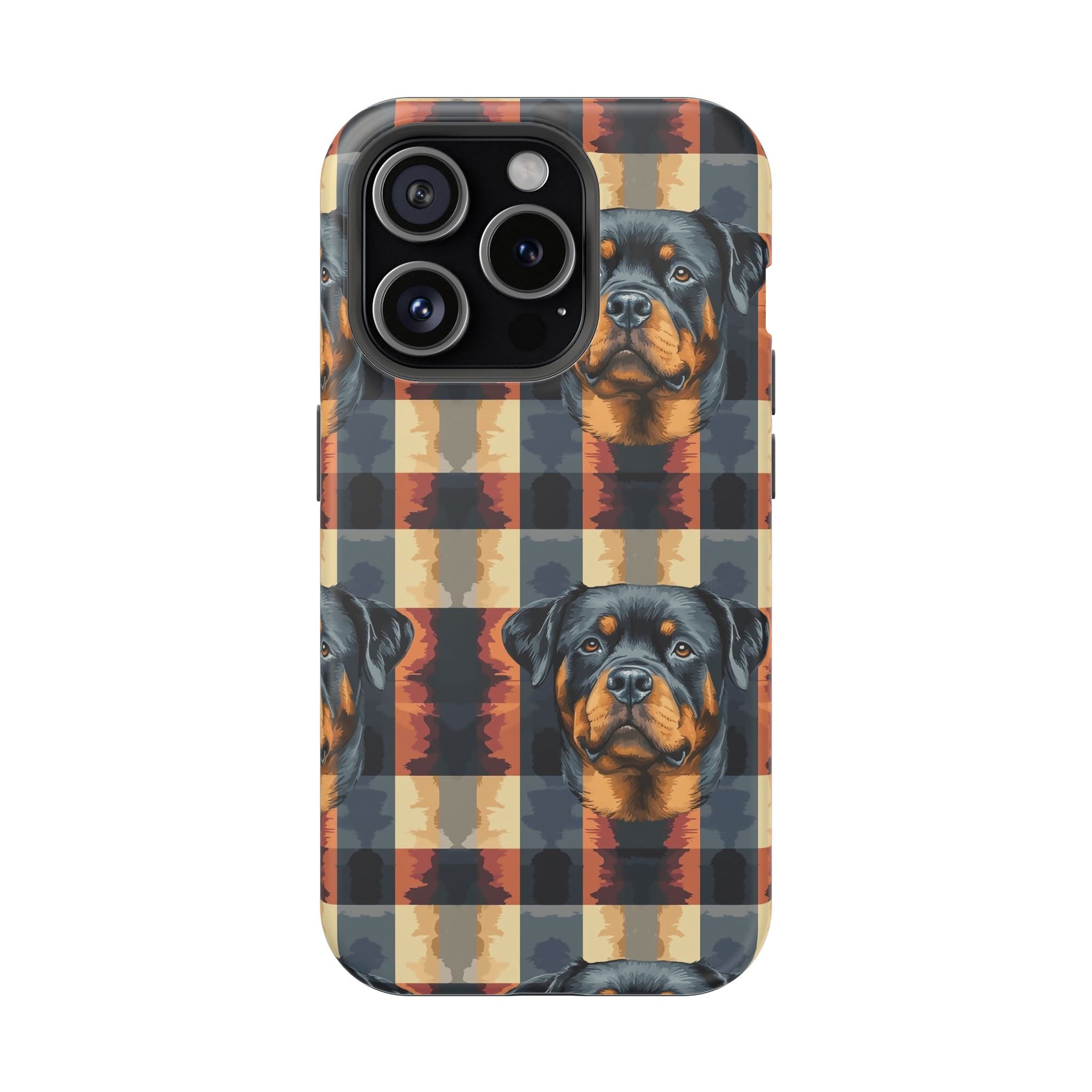 Pawsome Rottweiler Royalty Plaid Magnetic Tough Cases