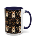 Nighttime Corgi Glow Stride Accent Coffee Mug