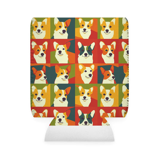 Corgi Chic Popart Pup Can Cooler Sleeve